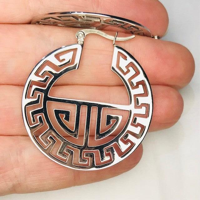 Steel Disc Earring Pair Style 2