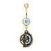 Sun and Moon Belly Bar 14G