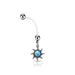 Sunburst Pregnancy Belly Bar 14G