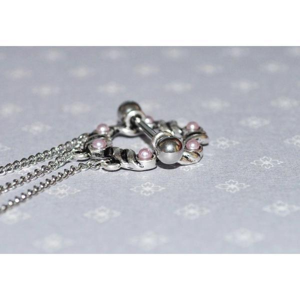 Swirl Triple Chain Nipple Shield 14G