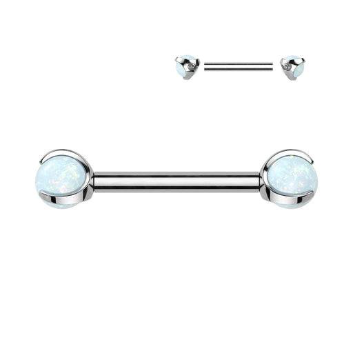 Body Jewelry - Titanium I.T. Opal Nipple Bar 14G