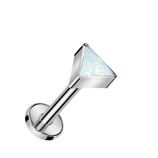 Titanium Opal Triangle Labret 16G - Totally Pierced