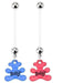 Teddy Pregnancy Belly Bar 14G