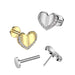 Threadless Paved Heart Labret