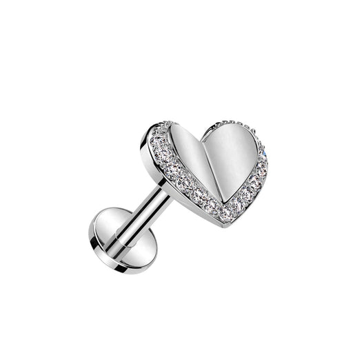 Threadless Paved Heart Labret