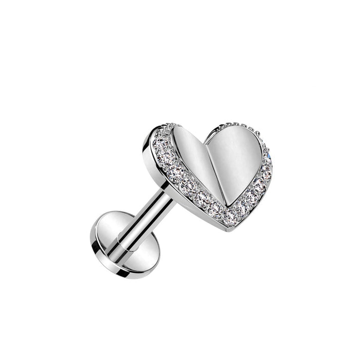 Threadless Paved Heart Labret