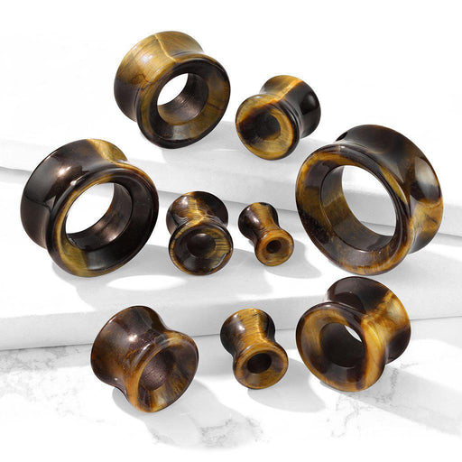 Tiger Eye Stone Tunnel 6mm-25mm