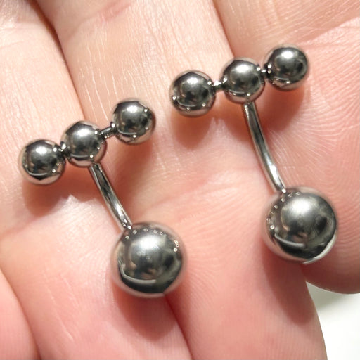 Titanium Barbell Top Belly Bar