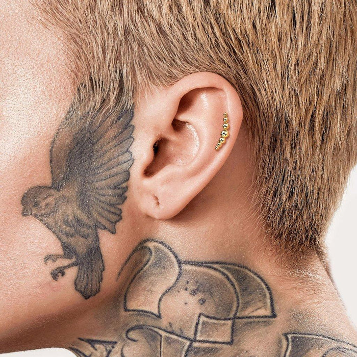 Titanium Beaded Row Labret 16G