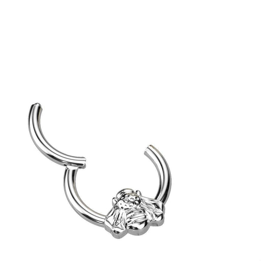 Titanium Bee Hinged Ring 16G