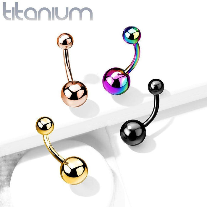 Titanium Belly Bar 14G
