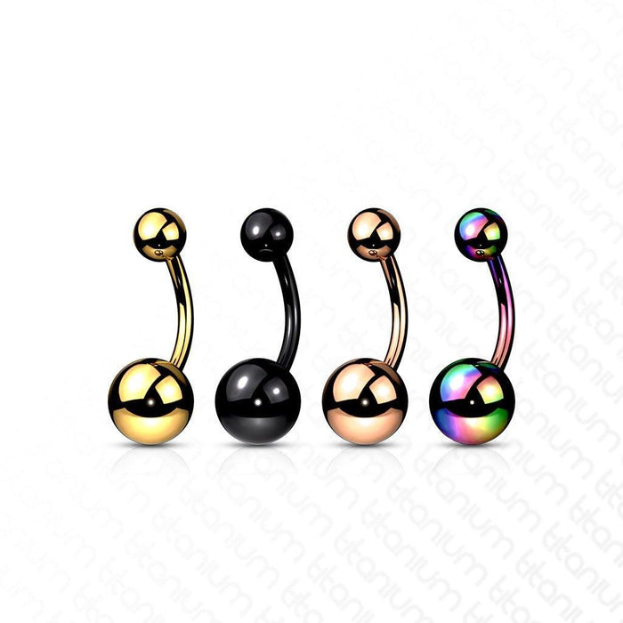 Titanium Belly Bar 14G