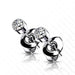 Titanium Bezel Stud Earrings Pair