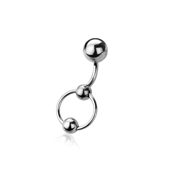 Titanium Captive Dangle Belly Bar