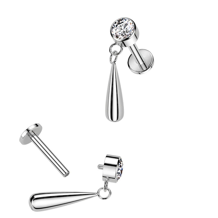 Titanium Drop Labret 16G
