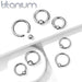 Titanium Gem Captive Ring 18G 16G 14G