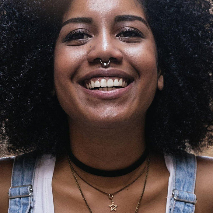 Titanium Gem Captive Ring 18G 16G 14G