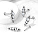 Titanium Gem Cluster Row Labret 16G