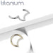 Titanium Gem Moon Hinged Ring 16G