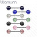 Titanium Glitter Barbell 14G