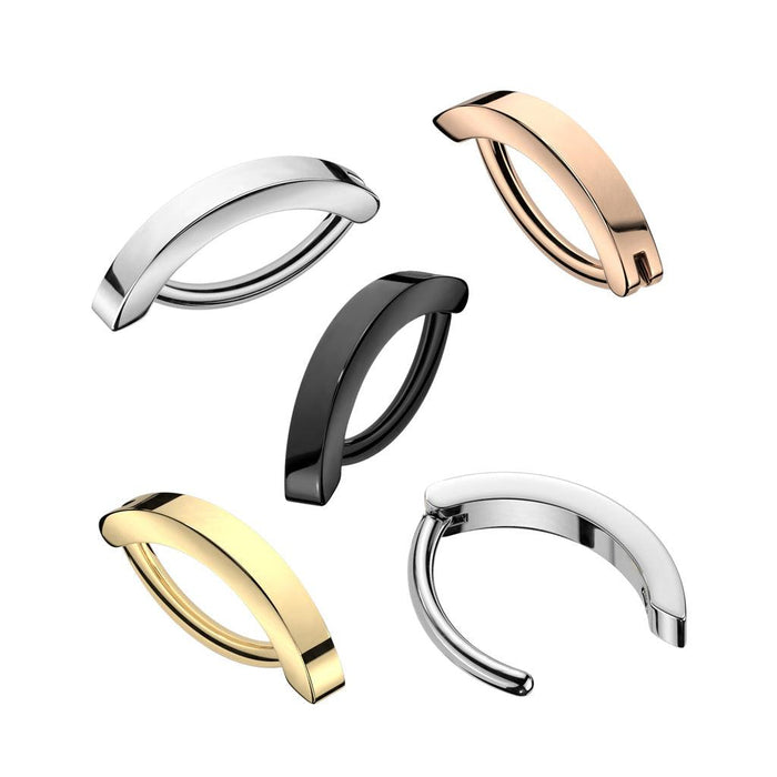 Titanium Hinged Belly Bar 14G