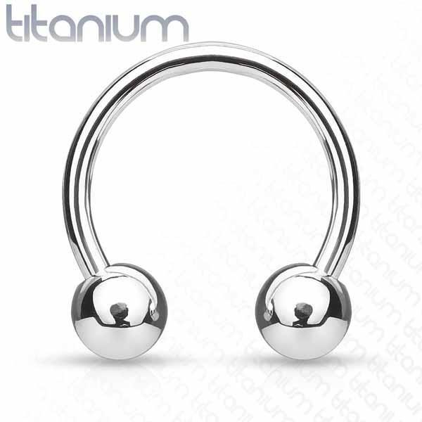 Titanium Horseshoe 16G 14G