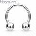 Titanium Horseshoe 16G 14G