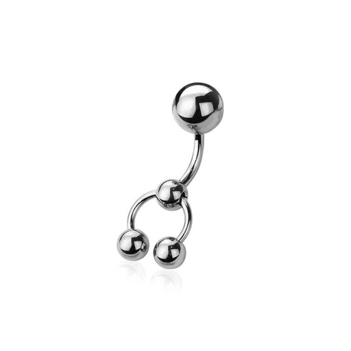 Titanium Horseshoe Dangle Belly Bar