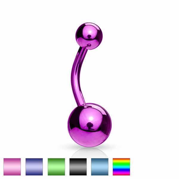 Titanium IP Belly Bar 14G