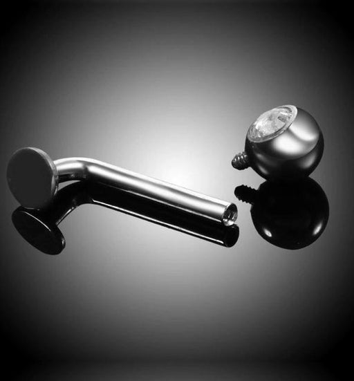 Titanium I.T. Flat Disc Gem Christina Bar