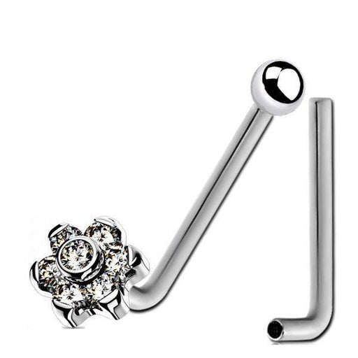 Titanium I.T. Flower Christina Bar 14G