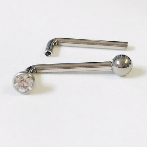 Titanium I.T. Gem Christina Bar 14G