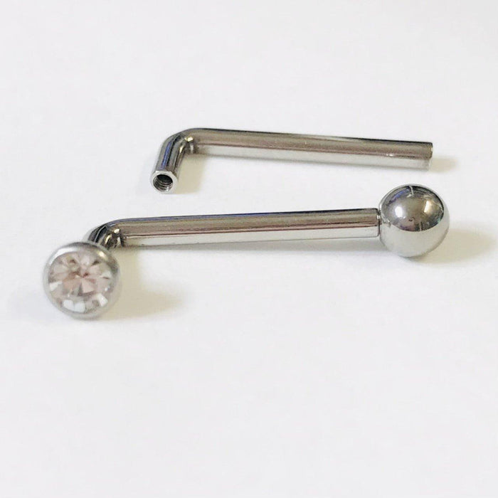 Titanium I.T. Gem Christina Bar 14G