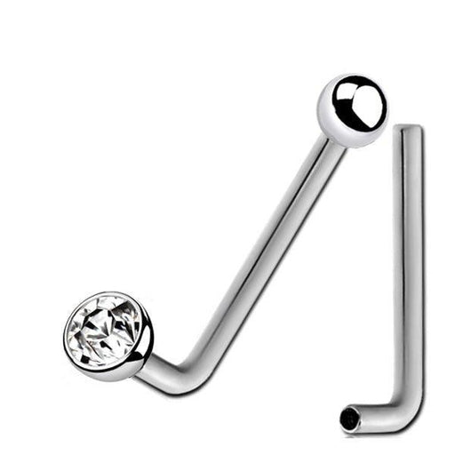 Titanium I.T. Gem Christina Bar 14G