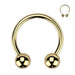 Titanium I.T. Gold Horseshoe 8G