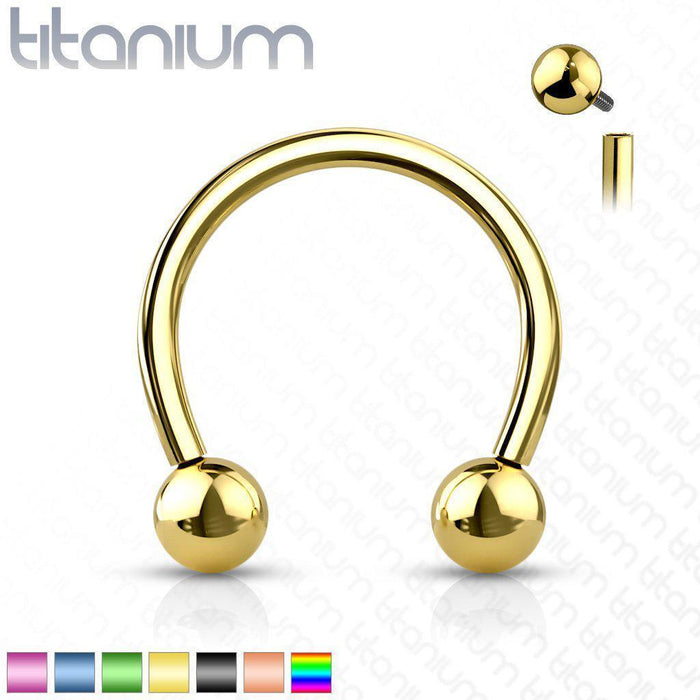Titanium I.T. Horseshoe 16G