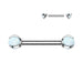 Titanium I.T. Opal Nipple Bar 14G