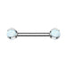 Titanium I.T. Opal Nipple Bar 14G