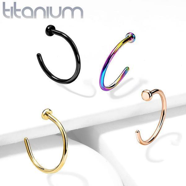 Titanium Nose Hoop 20G 18G