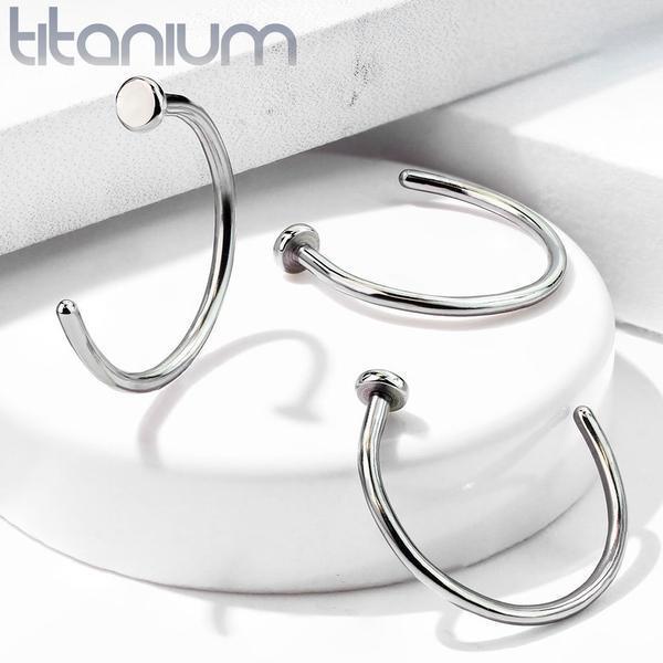 Titanium Nose Hoop 20G 18G