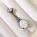 Titanium Opal Drop Belly Bar 14G