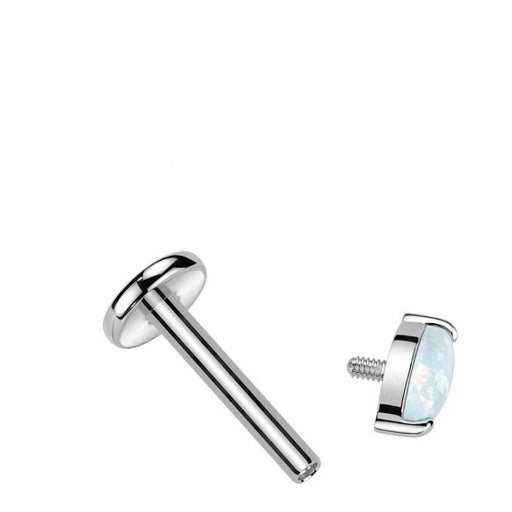 Titanium Opal Oval Labret 16G