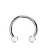 Titanium Opal Threadless Horseshoe 16G