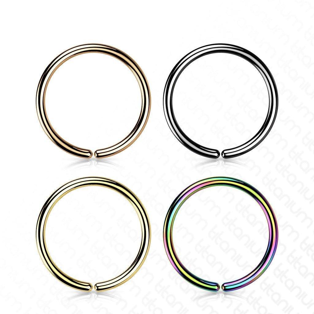 Titanium PVD Continuous Ring 20G 18G — Totally Pierced