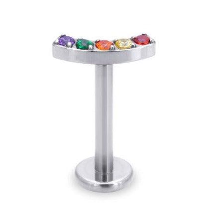 Titanium Pride Row Labret 16G