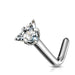 Titanium Prong Triangle Nose L Bend 20G 18G