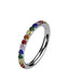 Titanium Side Pride Hinged Ring 16G