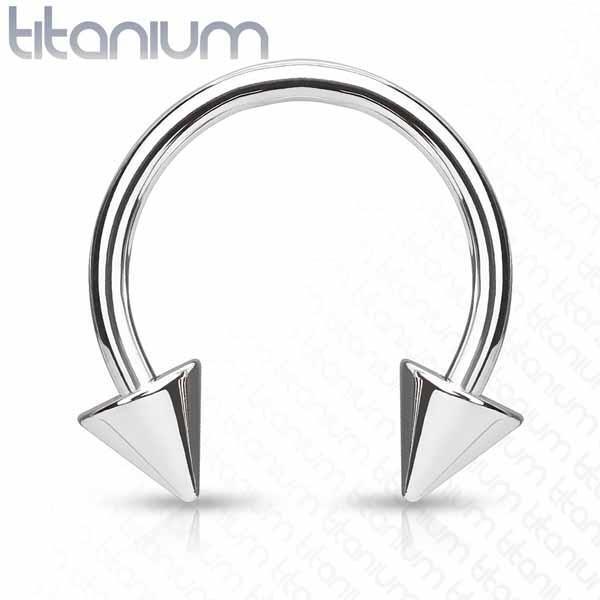 Titanium Spike Horseshoe 16G 14G
