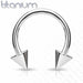 Titanium Spike Horseshoe 16G 14G