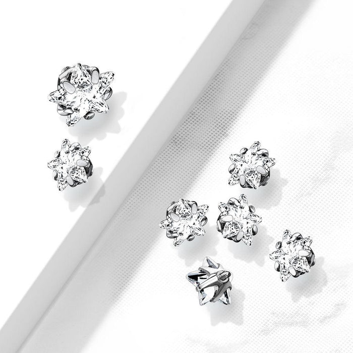 Titanium Star Dermal Top 14G